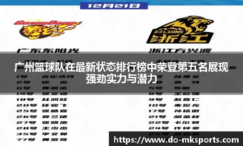 广州篮球队在最新状态排行榜中荣登第五名展现强劲实力与潜力
